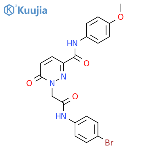 1-{(4-bromophenyl)carbamoylmethyl}-N-(4-methoxyphenyl)-6-oxo-1,6-dihydropyridazine-3-carboxamide structure