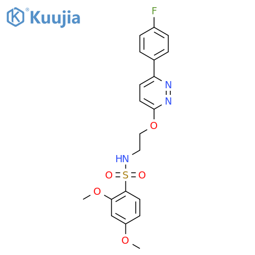 N-(2-((6-(4-fluorophenyl)pyridazin-3-yl)oxy)ethyl)-2,4-dimethoxybenzenesulfonamide structure