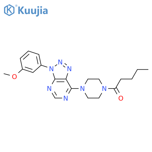 1-{4-3-(3-methoxyphenyl)-3H-1,2,3triazolo4,5-dpyrimidin-7-ylpiperazin-1-yl}pentan-1-one structure