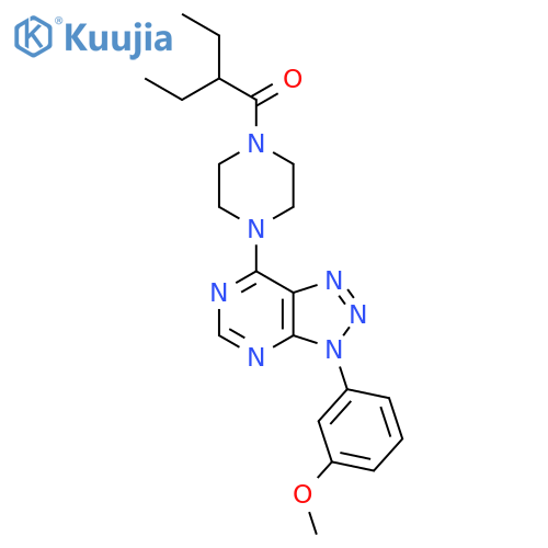 2-ethyl-1-{4-3-(3-methoxyphenyl)-3H-1,2,3triazolo4,5-dpyrimidin-7-ylpiperazin-1-yl}butan-1-one structure