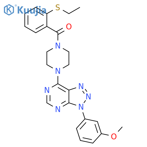 1-2-(ethylsulfanyl)benzoyl-4-3-(3-methoxyphenyl)-3H-1,2,3triazolo4,5-dpyrimidin-7-ylpiperazine structure