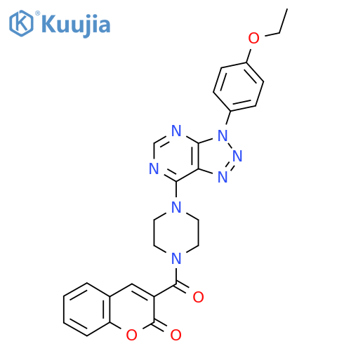 3-{4-3-(4-ethoxyphenyl)-3H-1,2,3triazolo4,5-dpyrimidin-7-ylpiperazine-1-carbonyl}-2H-chromen-2-one structure