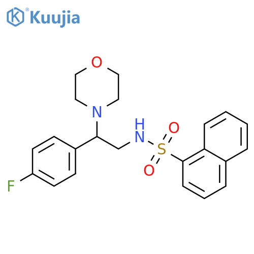 N-2-(4-fluorophenyl)-2-(morpholin-4-yl)ethylnaphthalene-1-sulfonamide structure