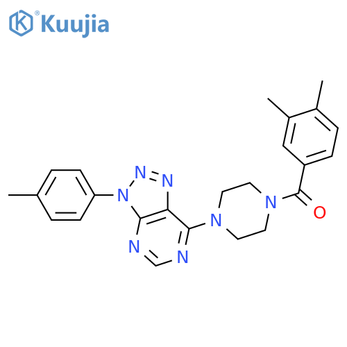 1-(3,4-dimethylbenzoyl)-4-3-(4-methylphenyl)-3H-1,2,3triazolo4,5-dpyrimidin-7-ylpiperazine structure