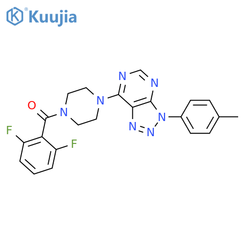 1-(2,6-difluorobenzoyl)-4-3-(4-methylphenyl)-3H-1,2,3triazolo4,5-dpyrimidin-7-ylpiperazine structure