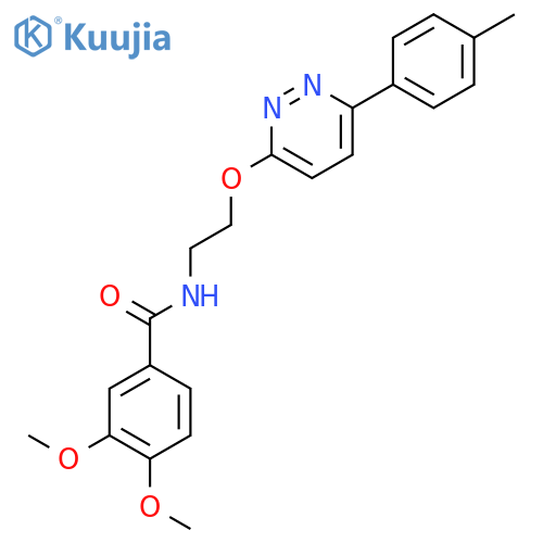 3,4-dimethoxy-N-(2-{6-(4-methylphenyl)pyridazin-3-yloxy}ethyl)benzamide structure