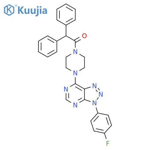 1-{4-3-(4-fluorophenyl)-3H-1,2,3triazolo4,5-dpyrimidin-7-ylpiperazin-1-yl}-2,2-diphenylethan-1-one structure