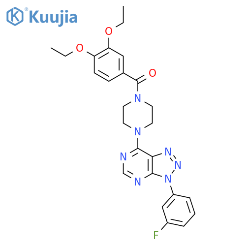 1-(3,4-diethoxybenzoyl)-4-3-(3-fluorophenyl)-3H-1,2,3triazolo4,5-dpyrimidin-7-ylpiperazine structure