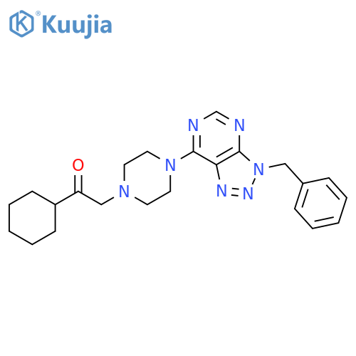 1-(4-{3-benzyl-3H-1,2,3triazolo4,5-dpyrimidin-7-yl}piperazin-1-yl)-2-cyclohexylethan-1-one structure