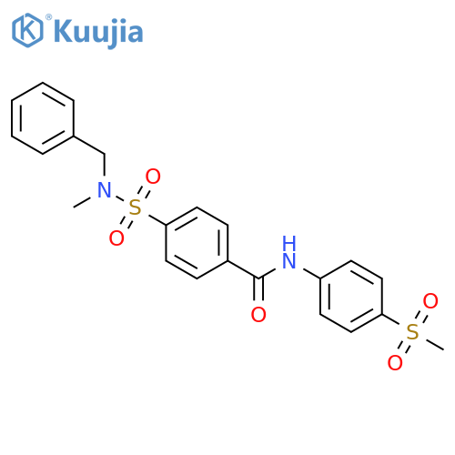 4-benzyl(methyl)sulfamoyl-N-(4-methanesulfonylphenyl)benzamide structure