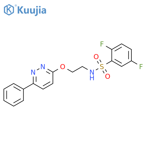 2,5-difluoro-N-{2-(6-phenylpyridazin-3-yl)oxyethyl}benzene-1-sulfonamide structure