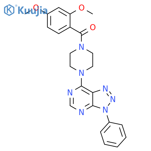 1-(2,4-dimethoxybenzoyl)-4-{3-phenyl-3H-1,2,3triazolo4,5-dpyrimidin-7-yl}piperazine structure