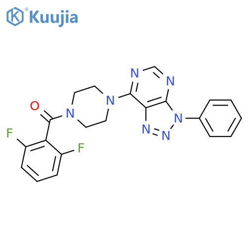 1-(2,6-difluorobenzoyl)-4-{3-phenyl-3H-1,2,3triazolo4,5-dpyrimidin-7-yl}piperazine structure