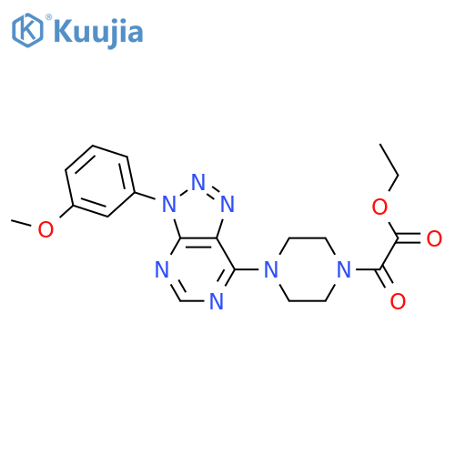 ethyl 2-{4-3-(3-methoxyphenyl)-3H-1,2,3triazolo4,5-dpyrimidin-7-ylpiperazin-1-yl}-2-oxoacetate structure