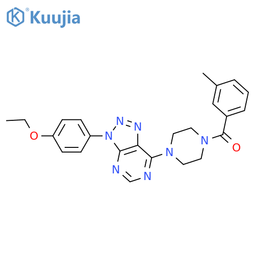 1-3-(4-ethoxyphenyl)-3H-1,2,3triazolo4,5-dpyrimidin-7-yl-4-(3-methylbenzoyl)piperazine structure