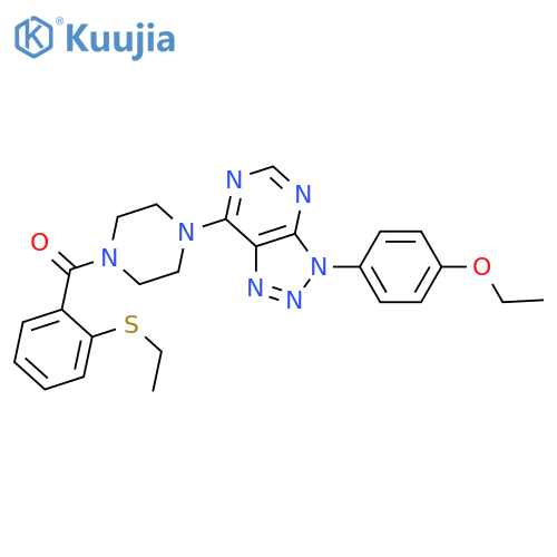 1-3-(4-ethoxyphenyl)-3H-1,2,3triazolo4,5-dpyrimidin-7-yl-4-2-(ethylsulfanyl)benzoylpiperazine structure