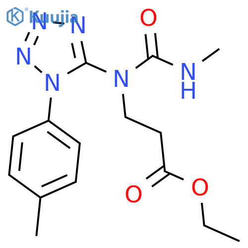 ethyl 3-({1-(4-methylphenyl)-1H-1,2,3,4-tetrazol-5-ylmethyl}carbamoyl)aminopropanoate structure