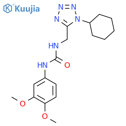 3-(1-cyclohexyl-1H-1,2,3,4-tetrazol-5-yl)methyl-1-(3,4-dimethoxyphenyl)urea structure