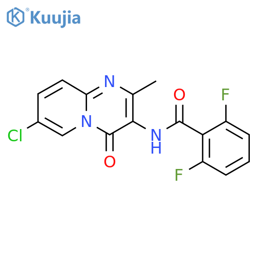 N-{7-chloro-2-methyl-4-oxo-4H-pyrido1,2-apyrimidin-3-yl}-2,6-difluorobenzamide structure
