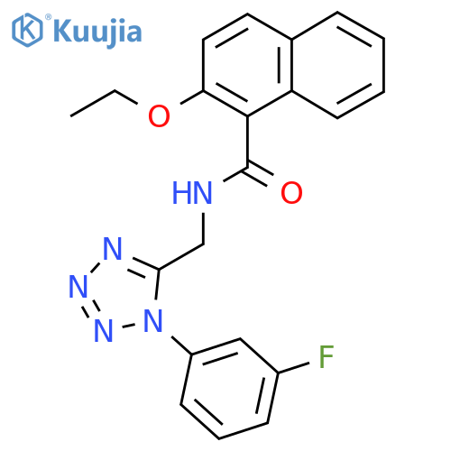 2-ethoxy-N-{1-(3-fluorophenyl)-1H-1,2,3,4-tetrazol-5-ylmethyl}naphthalene-1-carboxamide structure