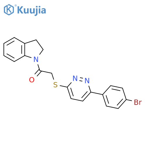 2-{6-(4-bromophenyl)pyridazin-3-ylsulfanyl}-1-(2,3-dihydro-1H-indol-1-yl)ethan-1-one structure
