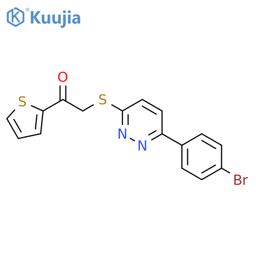 2-{6-(4-bromophenyl)pyridazin-3-ylsulfanyl}-1-(thiophen-2-yl)ethan-1-one structure