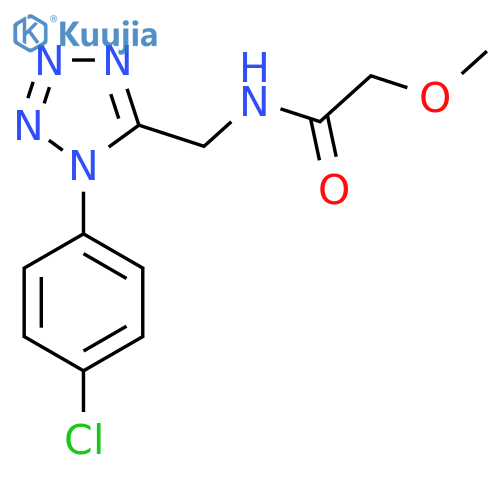 N-{1-(4-chlorophenyl)-1H-1,2,3,4-tetrazol-5-ylmethyl}-2-methoxyacetamide structure