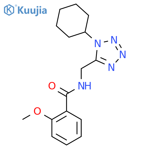 N-(1-cyclohexyl-1H-1,2,3,4-tetrazol-5-yl)methyl-2-methoxybenzamide structure