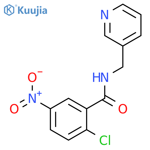 2-chloro-5-nitro-N-(pyridin-3-ylmethyl)benzamide structure