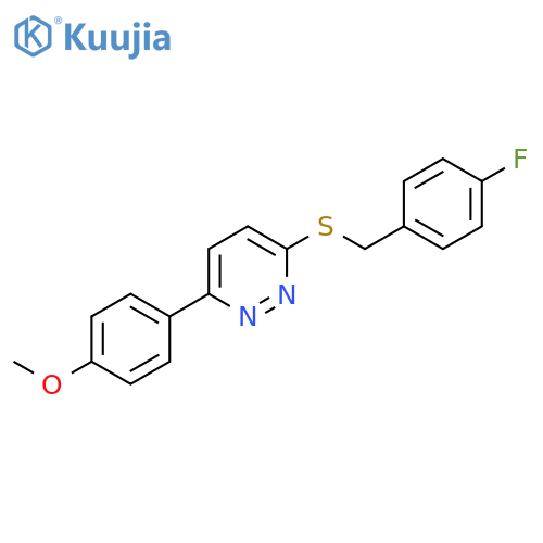 3-{(4-fluorophenyl)methylsulfanyl}-6-(4-methoxyphenyl)pyridazine structure