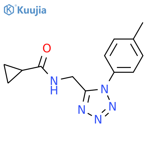 N-{1-(4-methylphenyl)-1H-1,2,3,4-tetrazol-5-ylmethyl}cyclopropanecarboxamide structure