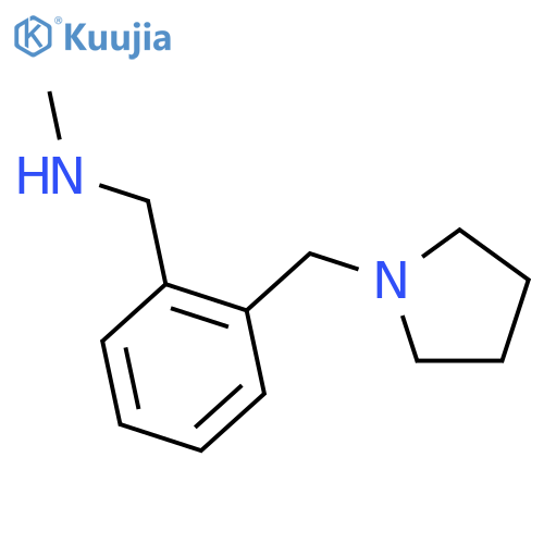 N-methyl-1-2-(pyrrolidin-1-ylmethyl)phenylmethanamine structure