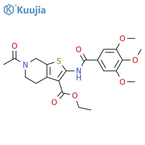ethyl 6-acetyl-2-(3,4,5-trimethoxybenzamido)-4H,5H,6H,7H-thieno2,3-cpyridine-3-carboxylate structure