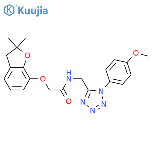 2-(2,2-dimethyl-2,3-dihydro-1-benzofuran-7-yl)oxy-N-{1-(4-methoxyphenyl)-1H-1,2,3,4-tetrazol-5-ylmethyl}acetamide structure