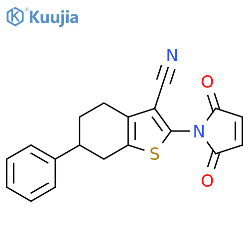 2-(2,5-Dioxo-2,5-dihydro-1H-pyrrol-1-yl)-6-phenyl-4,5,6,7-tetrahydro-1-benzothiophene-3-carbonitrile structure