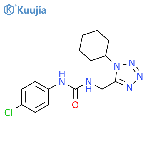 1-(4-chlorophenyl)-3-(1-cyclohexyl-1H-1,2,3,4-tetrazol-5-yl)methylurea structure