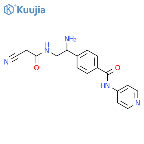 Benzamide, 4-[1-amino-2-[(2-cyanoacetyl)amino]ethyl]-N-4-pyridinyl- structure
