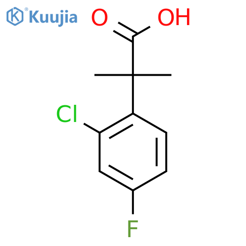 2-(2-Chloro-4-fluorophenyl)-2-methylpropanoic acid structure