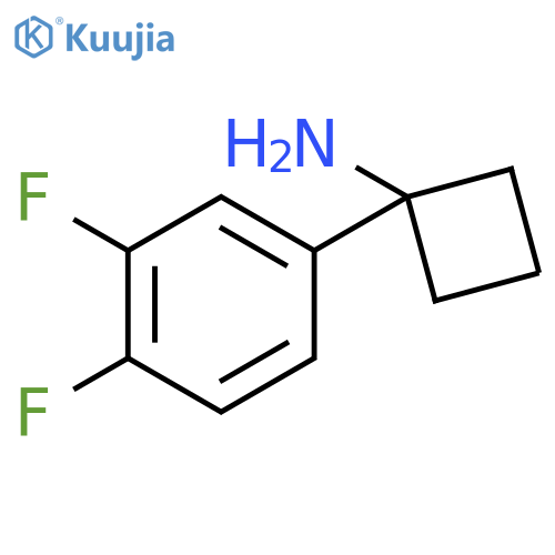 1-(3,4-difluorophenyl)cyclobutan-1-amine structure