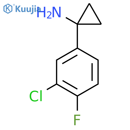 1-(3-chloro-4-fluorophenyl)cyclopropan-1-amine structure