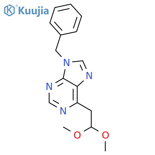 9H-Purine, 6-(2,2-dimethoxyethyl)-9-(phenylmethyl)- structure