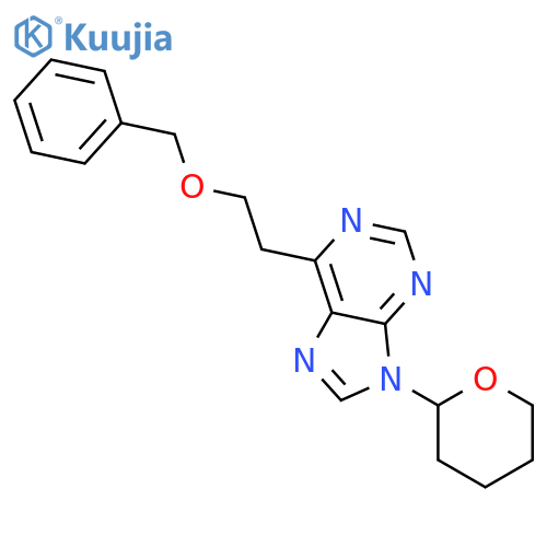 9H-Purine, 6-[2-(phenylmethoxy)ethyl]-9-(tetrahydro-2H-pyran-2-yl)- structure