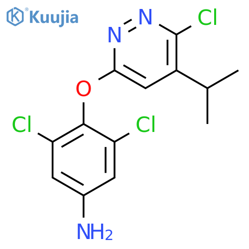 3,5-Dichloro-4-(6-chloro-5-propan-2-ylpyridazin-3-yl)oxyaniline structure