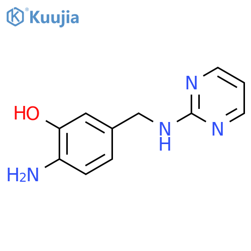 Phenol, 2-amino-5-[(2-pyrimidinylamino)methyl]- structure