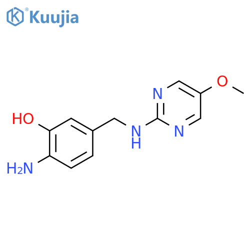 Phenol, 2-amino-5-[[(5-methoxy-2-pyrimidinyl)amino]methyl]- structure