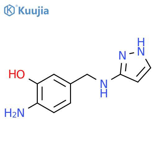 Phenol, 2-amino-5-[(1H-pyrazol-3-ylamino)methyl]- structure