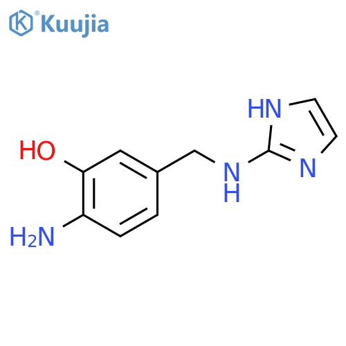 Phenol, 2-amino-5-[(1H-imidazol-2-ylamino)methyl]- structure