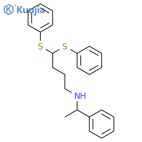 Benzenemethanamine, N-[4,4-bis(phenylthio)butyl]-α-methyl-, (αR)- structure