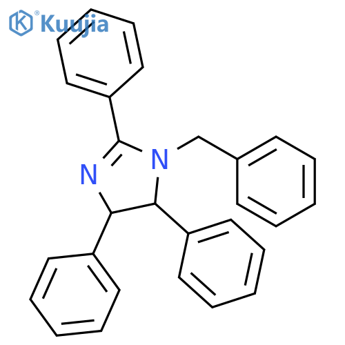 1H-Imidazole, 4,5-dihydro-2,4,5-triphenyl-1-(phenylmethyl)-, (4S,5S)- structure