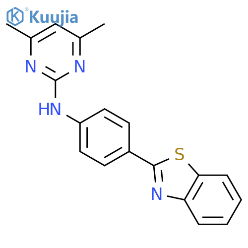 2-Pyrimidinamine, N-[4-(2-benzothiazolyl)phenyl]-4,6-dimethyl- structure